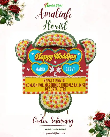 Papan Bunga Pernikahan Gebangangkrik